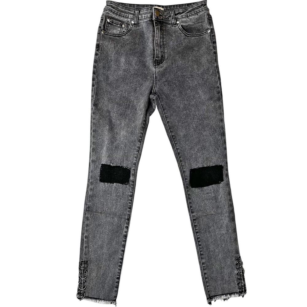 NWOT POL Grey Ripped Skinny Ankle Jeans Women’s S